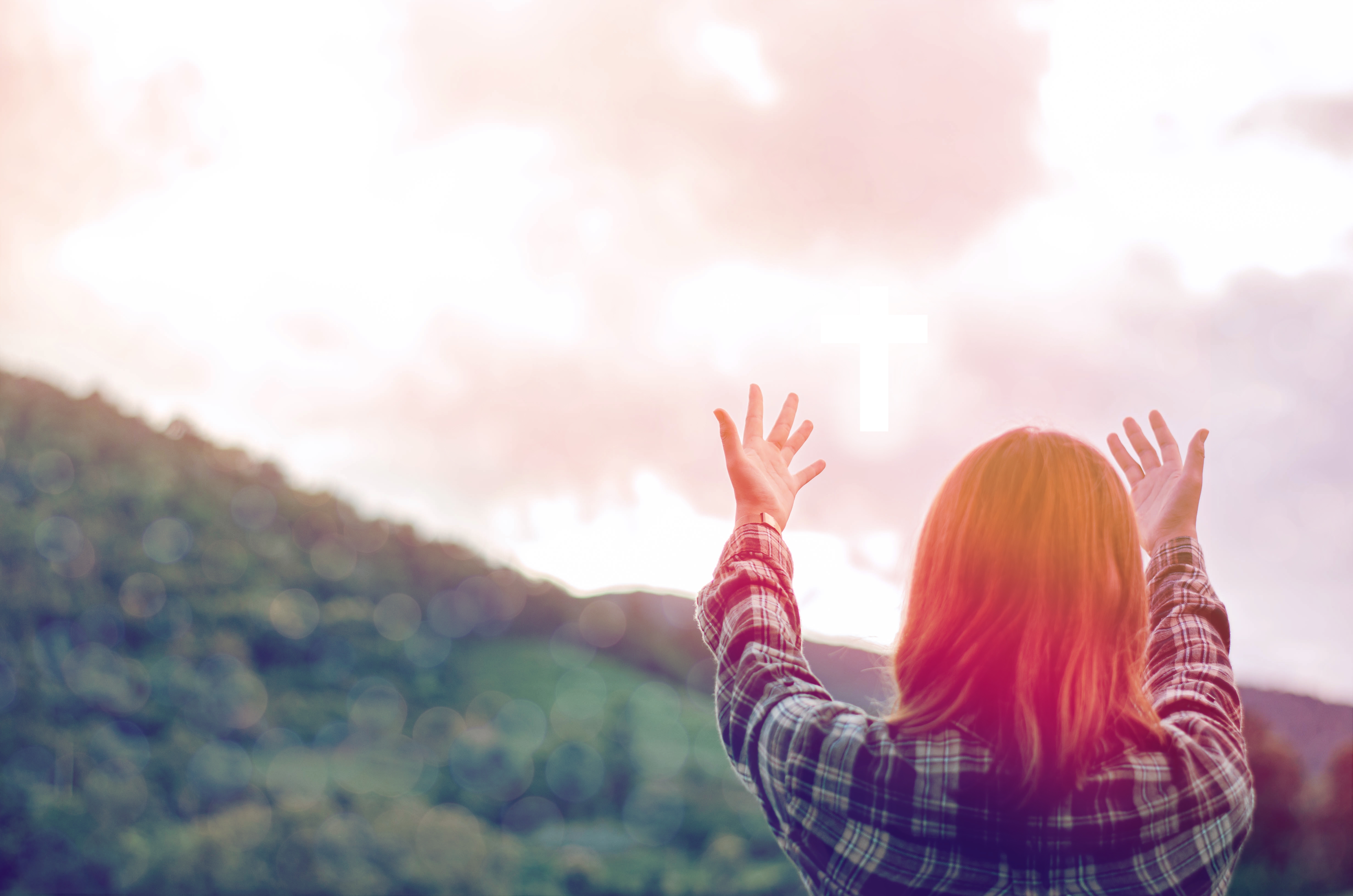 Lifted hands prayer